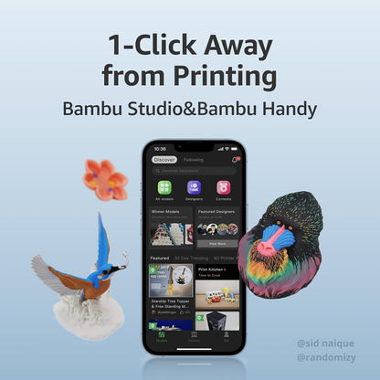 Bambu Lab A1 3D Printer, Ready-to-Use FDM 3D Printer for Beginners and Kids