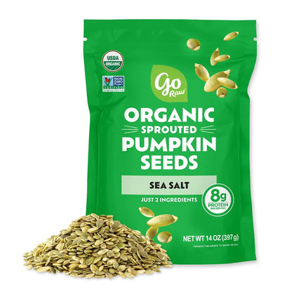 Go Raw Organic Sprouted Pumpkin Seeds - Sea Salted Pepita Snack