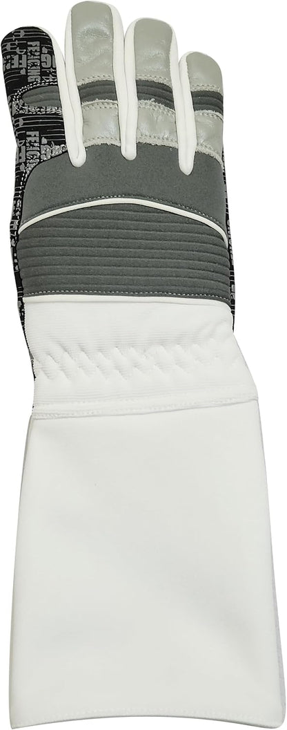 Fencing Glove High Performance Padded, Washable Amara Synthetic Leather, Real Leather for Foil, Epee & Saber, Silicoated Palm Back Neoprene Padded, 350N Cuff Protective Glove.