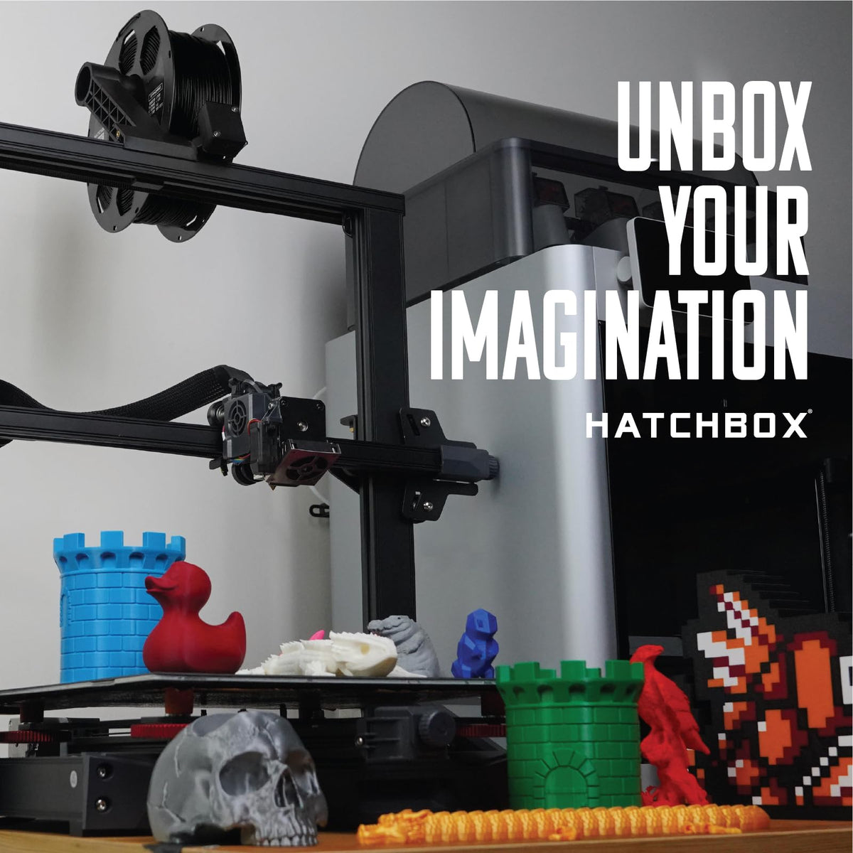 HATCHBOX 1.75mm White PLA 3D Printer Filament, 1 KG Spool, Dimensional Accuracy +/- 0.03 mm, 3D Printing Filament