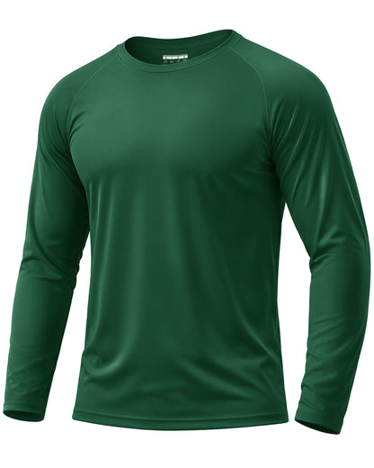 Boladeci Men's UPF 50+ Sun Protection UV SPF Shirts Long Sleeve Lightweight Quick Dry Swim T-Shirts Rash Guard