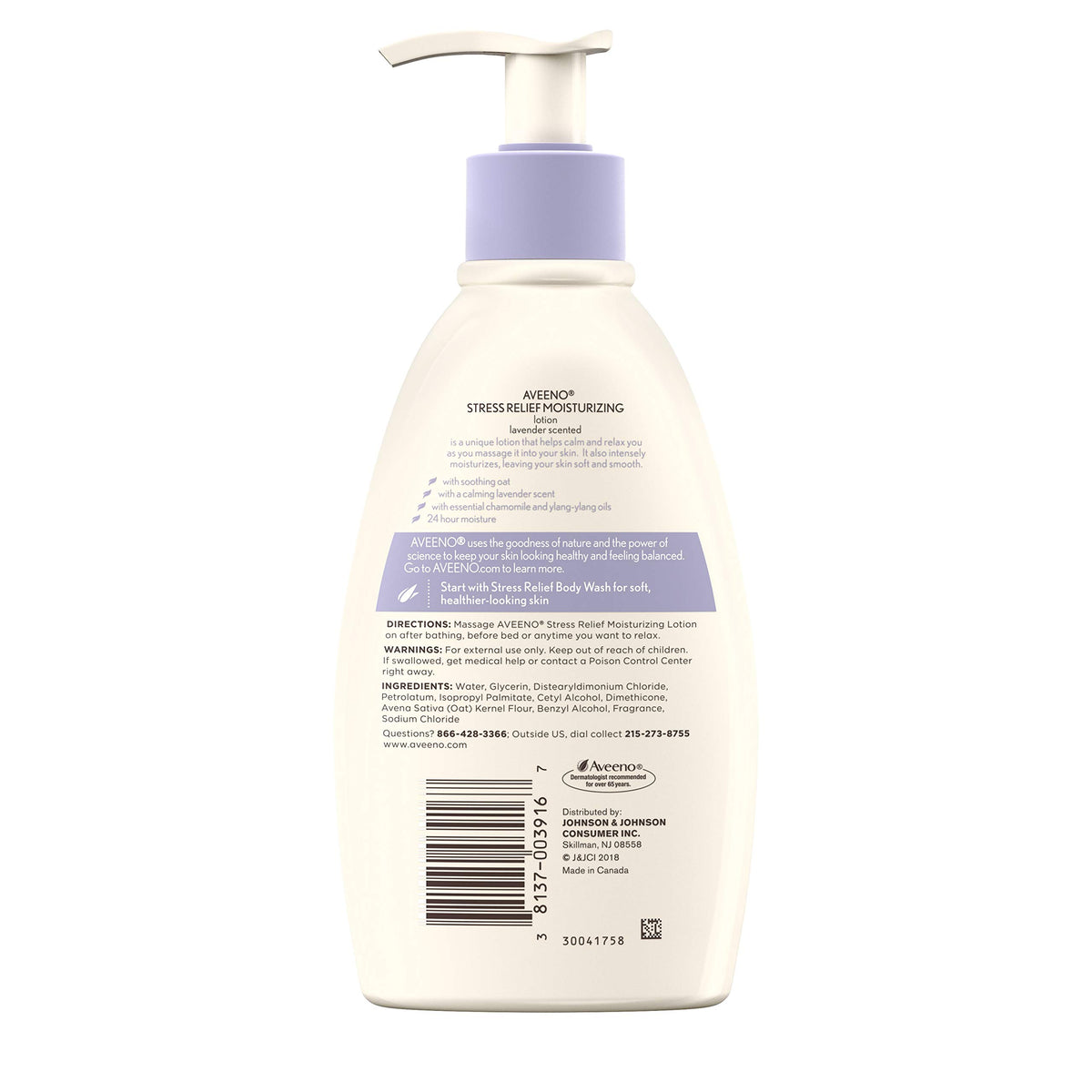 Aveeno Stress Relief Moisturizing Body Lotion, Lavender Scent, 33 fl. oz