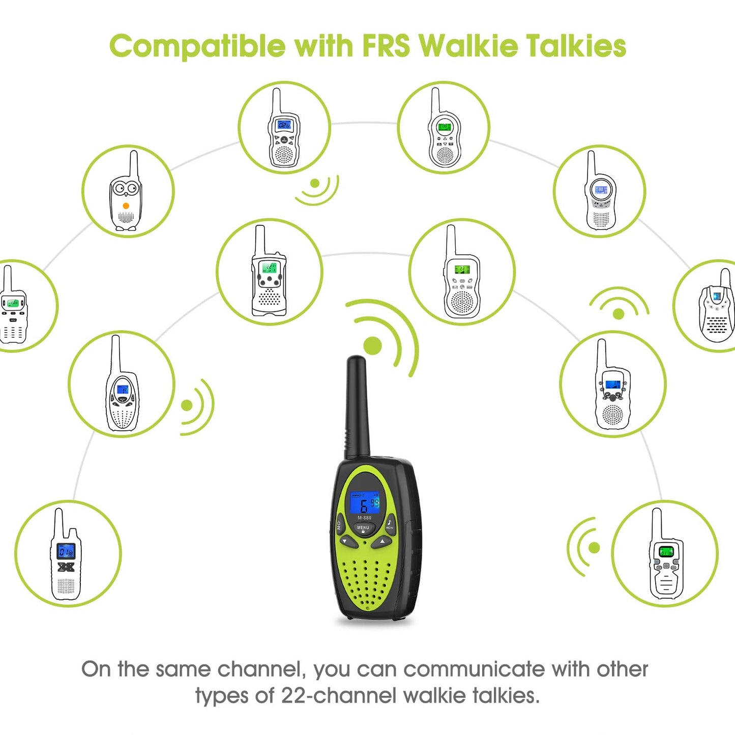 Two Way Radios for Adults, Topsung M880 FRS Walkie Talkie Long Range with VOX Belt Clip/Hands Free Walki Talki with Noise Cancelling for Women Kids Camping Hiking Cruise Ship (Orange 2 in 1)