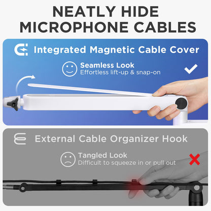 InnoGear Boom Arm Microphone Mic Stand for Blue Yeti Fifine HyperX, Black