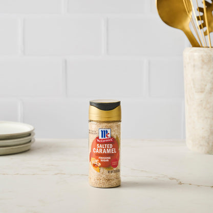McCormick Finishing Sugar, Pumpkin Spice, Limited Edition, Sweet Blend of Warm Pumpkin Spices, The Perfect Finish for Cookies, Muffins, Pancakes, Bread, and More, 3.66 oz