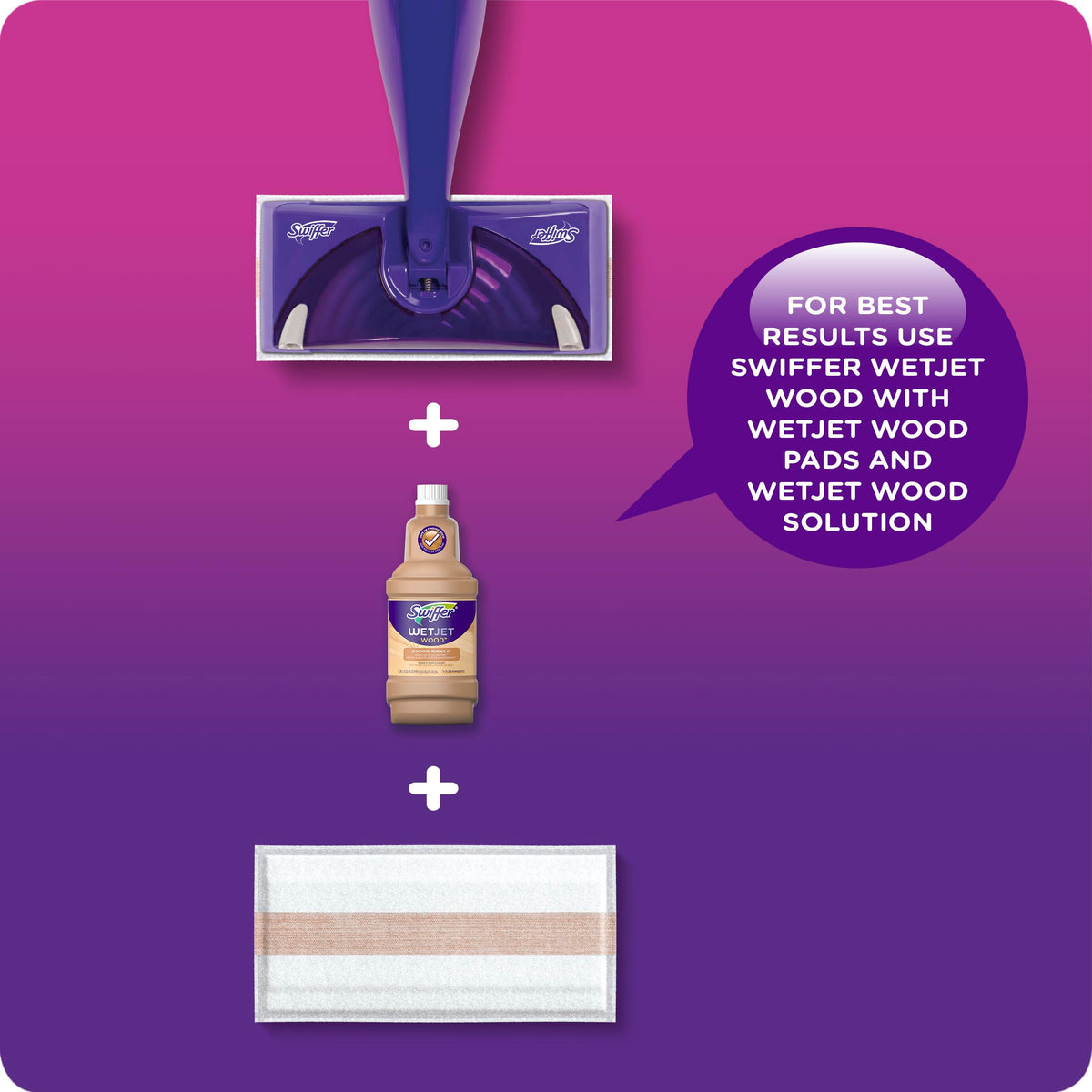 Swiffer WetJet Multi-Purpose Floor Cleaner Solution with Febreze Refill, Hardwood Floor Cleaner, Lavender Scent, 1.25 Liter -42.2 Fl Oz (Pack of 2)