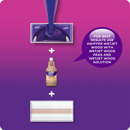 Swiffer WetJet Multi-Purpose Floor Cleaner Solution with Febreze Refill, Hardwood Floor Cleaner, Lavender Scent, 1.25 Liter -42.2 Fl Oz (Pack of 2)