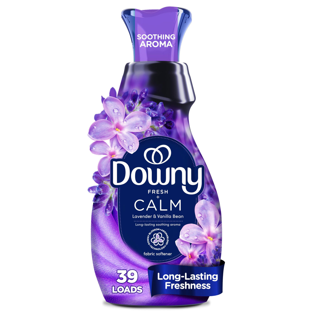 Downy Ultra Soft Fabric Softener Liquid, Calm, Lavender and Vanilla Bean, 56 fl oz, 83 Loads