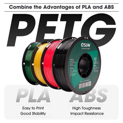 eSUN PETG Filament, Solid White, 1.55 kg