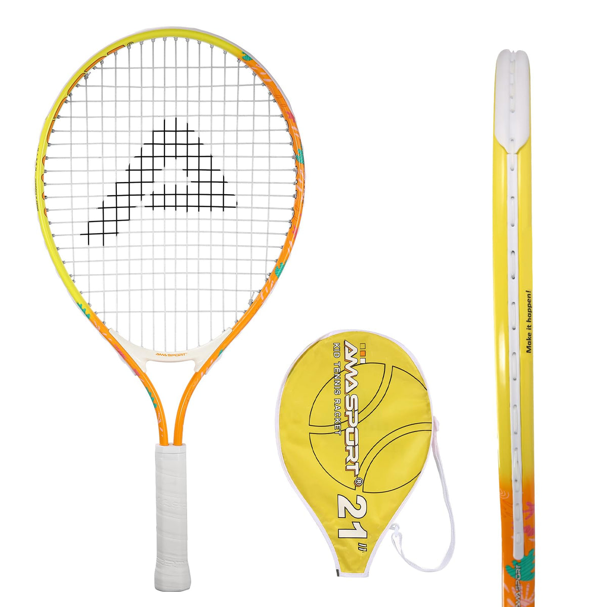 AMA SPORT Kids Tennis Racket for Junior Toddlers Starter Kit 17-25" Tennis Racquet for Girls and Boys with 420D Nylon Shoulder Strap Bag