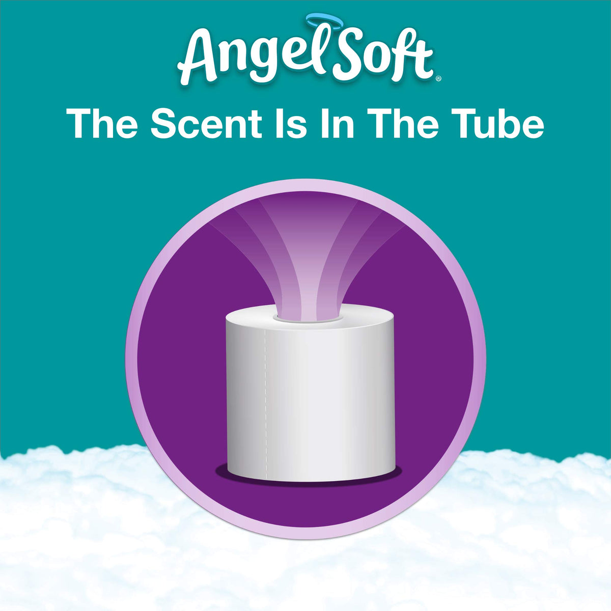 Angel Soft Toilet Paper, Fresh Lavender Scented Tube, 8 Mega Rolls, 2-Ply