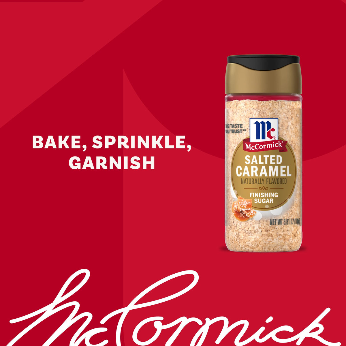 McCormick Finishing Sugar, Pumpkin Spice, Limited Edition, Sweet Blend of Warm Pumpkin Spices, The Perfect Finish for Cookies, Muffins, Pancakes, Bread, and More, 3.66 oz
