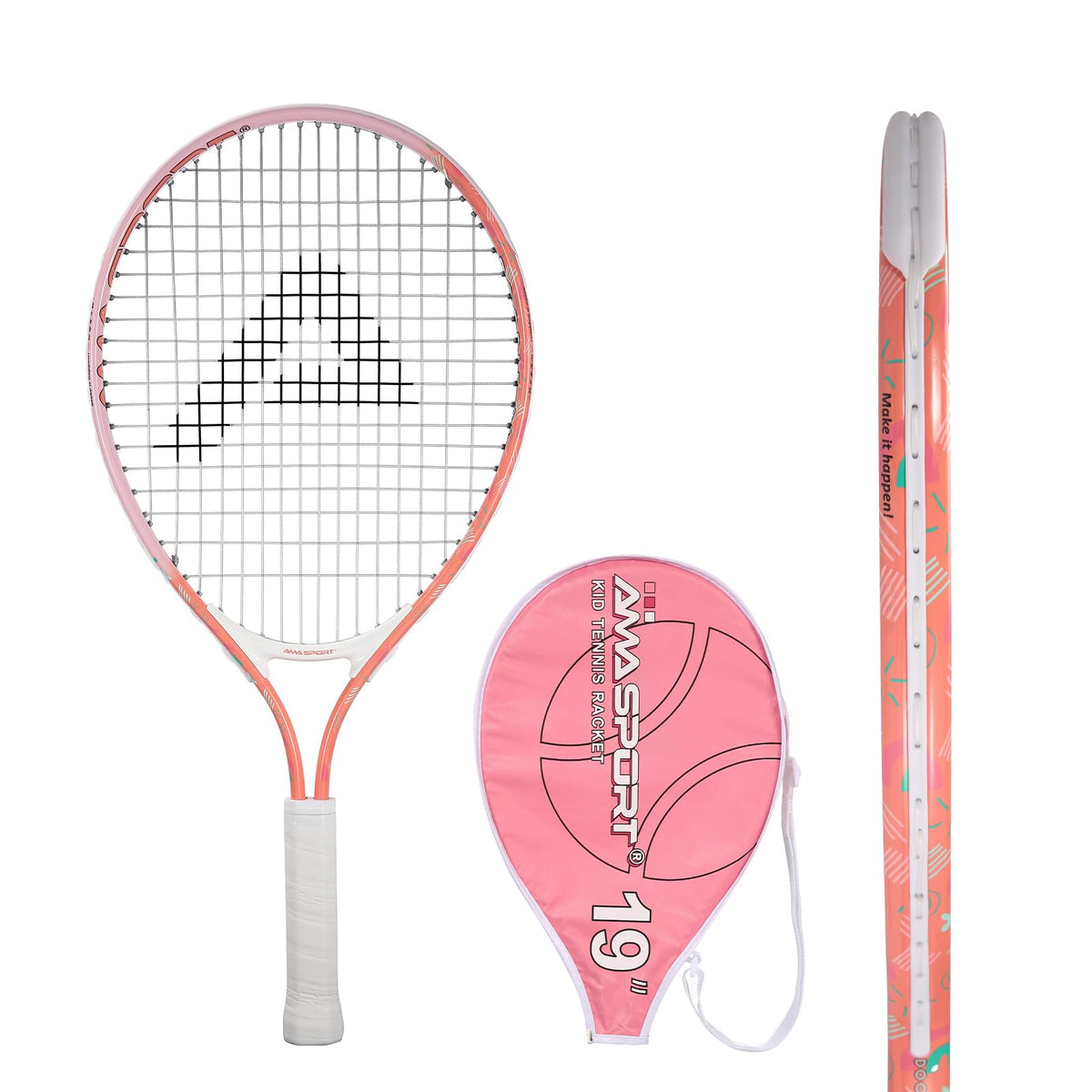 AMA SPORT Kids Tennis Racket for Junior Toddlers Starter Kit 17-25" Tennis Racquet for Girls and Boys with 420D Nylon Shoulder Strap Bag