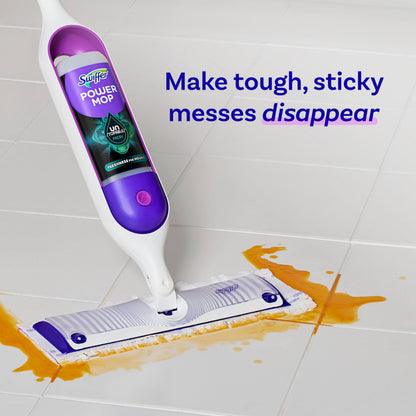 Swiffer Power Mop Refill Solution, Floor Cleaner for Mopping Tile, Vinyl, Laminate, Wood in Home, Bathroom, Kitchen, All Purpose Multi-Surface Solution for Floor Cleaning, Lavender Scent, 50.6oz