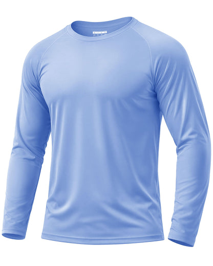 Boladeci Men's UPF 50+ Sun Protection UV SPF Shirts Long Sleeve Lightweight Quick Dry Swim T-Shirts Rash Guard