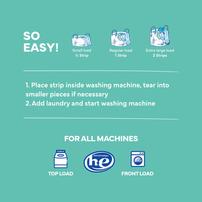 Tru Earth Compact Dry Laundry Detergent - Up to 128 Loads (64 Sheets) - Paraben-Free - Original Eco-Strip Liquidless Detergent, Travel - Fresh Linen | Packaging May Vary