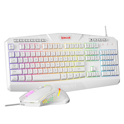 Redragon S101M-KS Gaming Keyboard and Mouse Wireless with Tri-Mode, RGB Keyboard and 4800 DPI Gaming Mouse, 10 Independent Multimedia Keys for Wins, PC, Computer, Wireless S101 Ideal for Gamer