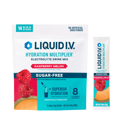 Liquid I.V. Sugar-Free Hydration Multiplier - Lemon Lime – Hydration Powder Packets | Electrolyte Drink Mix | Easy Open Single-Serving Stick | Non-GMO | 14 Sticks