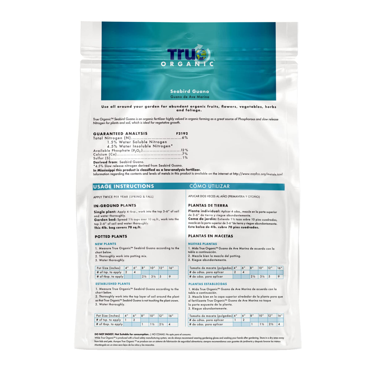 True Organic Blood Meal – High-Nitrogen Organic Fertilizer for Rapid Vegetative Growth – 3lb Bag Covers 104 Sq. Ft.