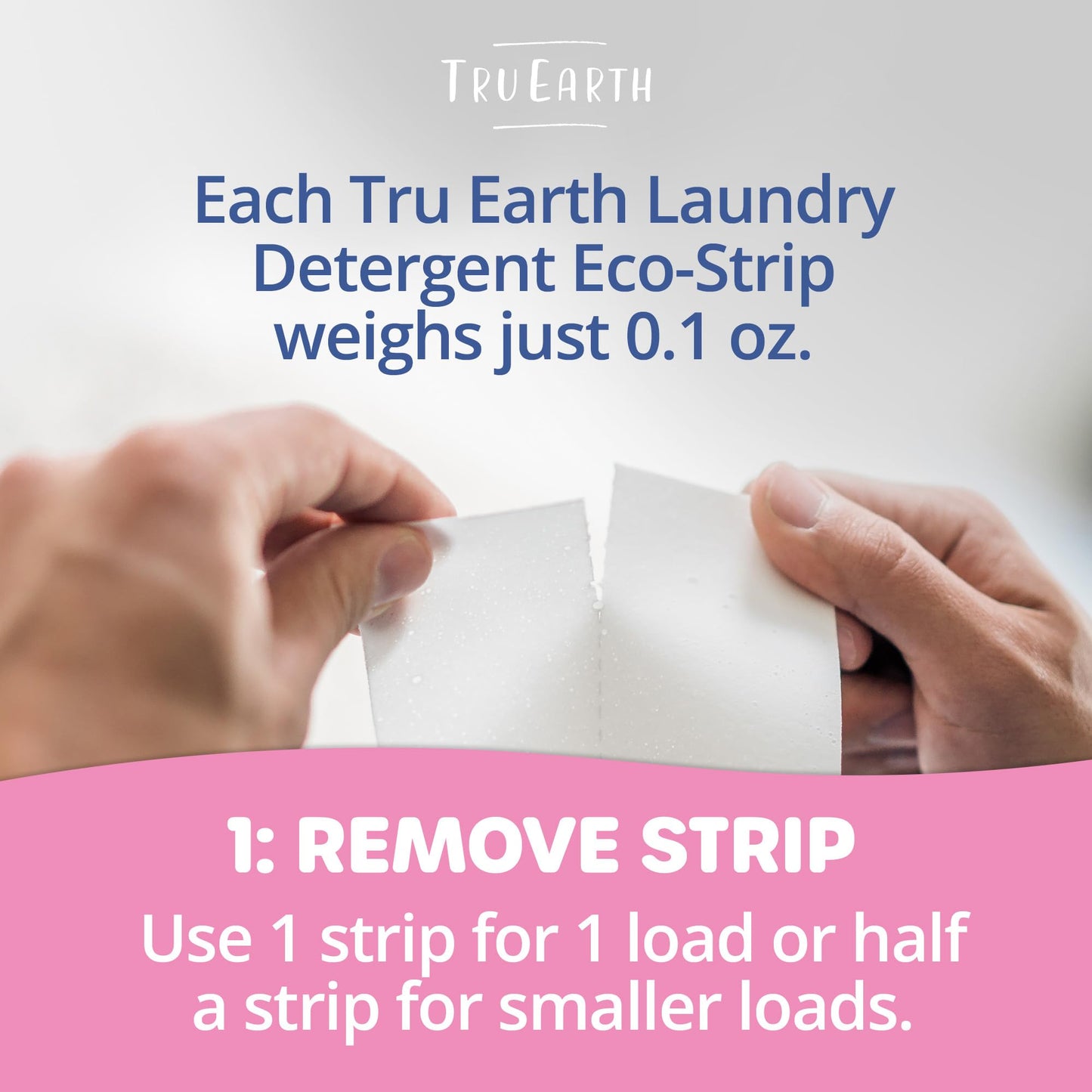 Tru Earth Compact Dry Laundry Detergent - Up to 128 Loads (64 Sheets) - Paraben-Free - Original Eco-Strip Liquidless Detergent, Travel - Fresh Linen | Packaging May Vary