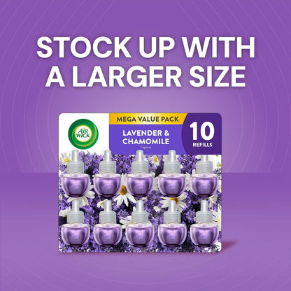Air Wick Plug In Refills, Lavender & Chamomile, Essential Oils,10 count