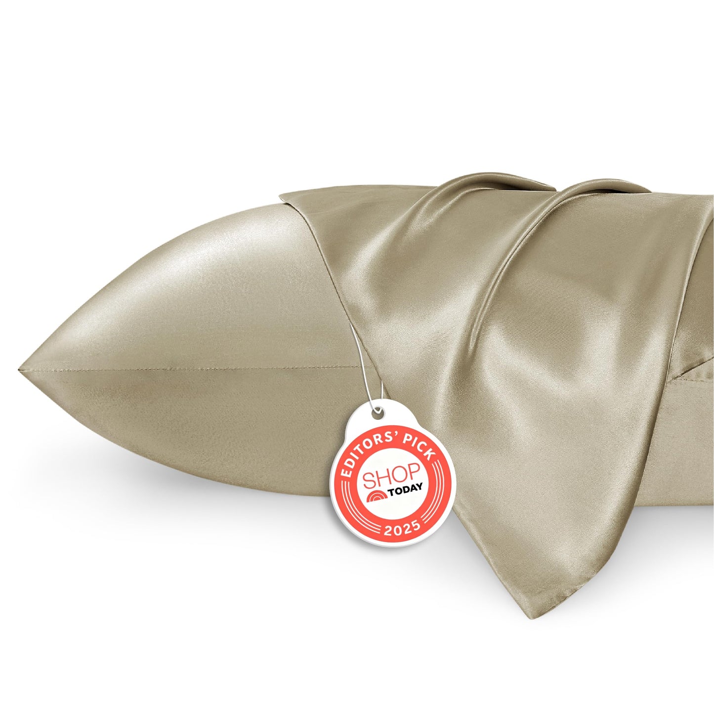 Bedsure Satin Pillowcase, Similar to Silk Pillow Cases Queen Size Set of 2, Cooling Pillow Case Covers with Envelope Closure, Room Decor Valentine Gifts for Women Men, Silver Grey, 20x30 Inches, 2pcs