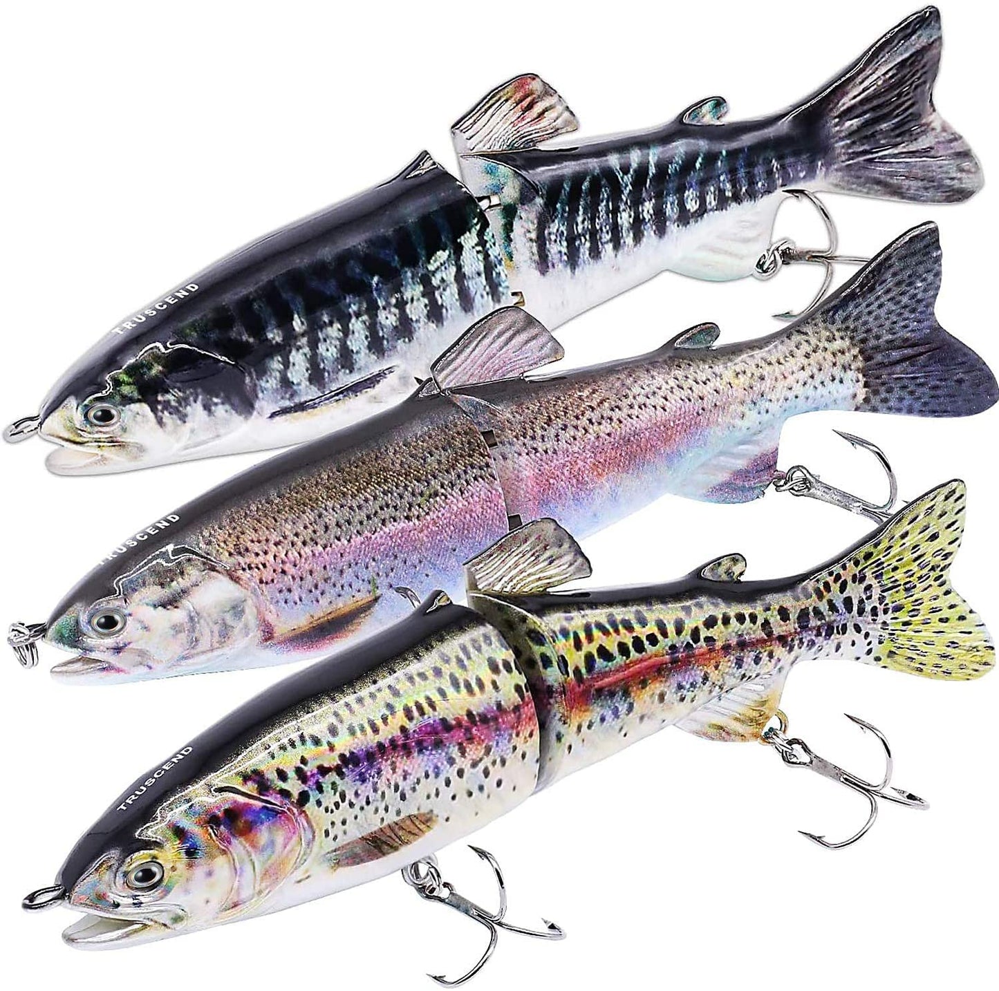 TRUSCEND Easy Catch Swimmax, Magic Noisy Turbulent Wiggling and Vibrating Action for More Bites, Lifelike Fishing Lures for All Species, Swimbait for Relax Family Fishing, Must-Have for Lovely Anglers