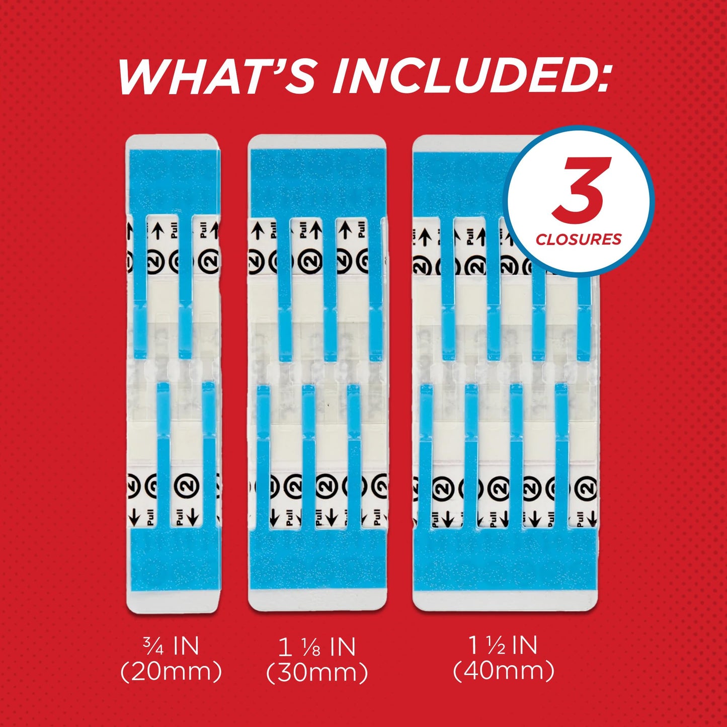 Clozex Emergency Laceration Closure Only- Close Wounds Without Stitches with This Surgical-Grade Skin Device. Available in 3 Variations for Wounds up to 1.0” or 3.5”. Life Happens, Be Ready!