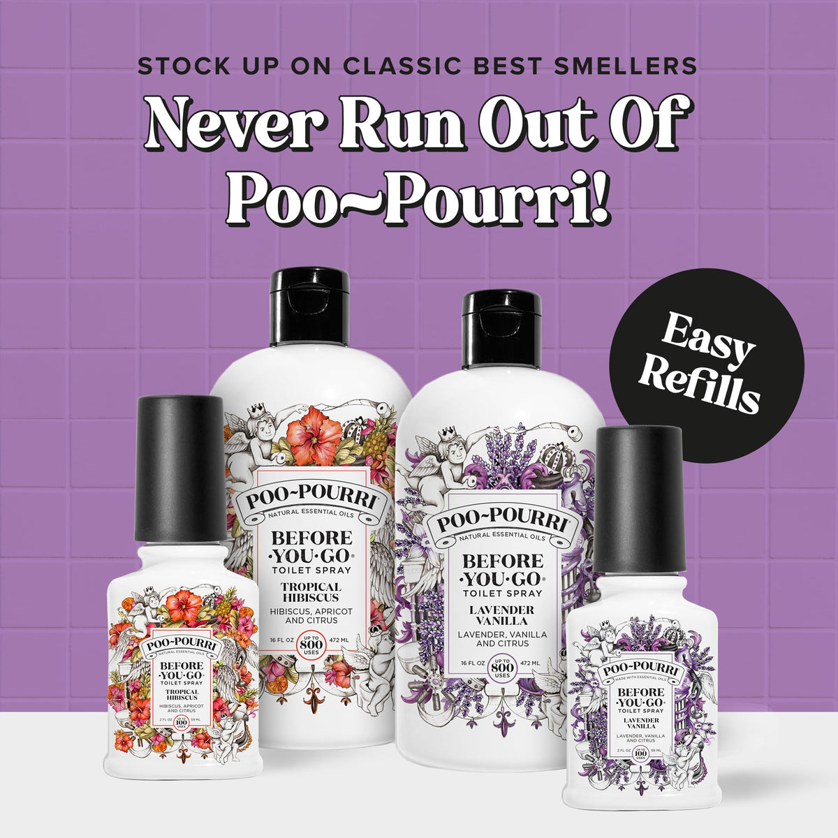 Poo-Pourri Before-You-Go Toilet Spray, Lavender Vanilla, 2 Fl Oz