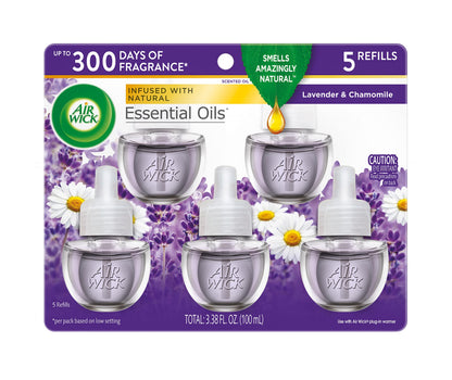 Air Wick Plug In Refills, Lavender & Chamomile, Essential Oils,10 count