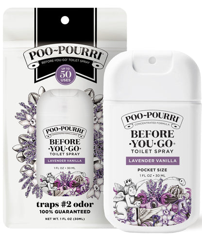 Poo-Pourri Before-You-Go Toilet Spray, Lavender Vanilla, 2 Fl Oz