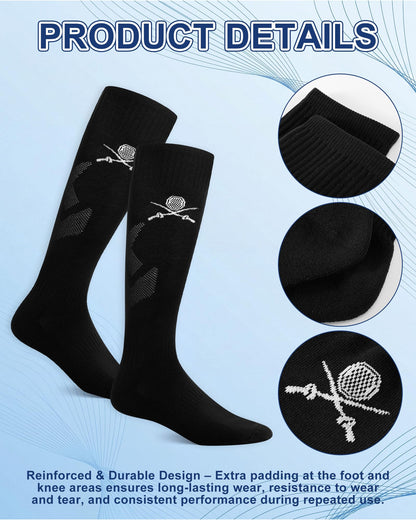 5 Pairs Fencing Socks for Men Youth Novelty Christmas Fencer Gifts
