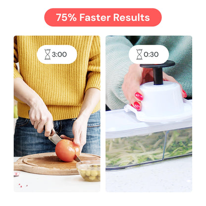 Fullstar Mandoline Slicer for Kitchen - Vegetable Chopper, Onion Potato Food Veggie Fruit Slicer and Cutter with Container, Kitchen Gadgets & Gifts, Home Essentials (10-in-1, White/Black)