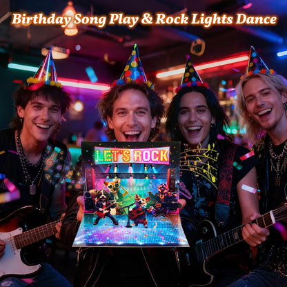 MZD8391 Pop Up Birthday Card with Music, Light, Firework For Men Women