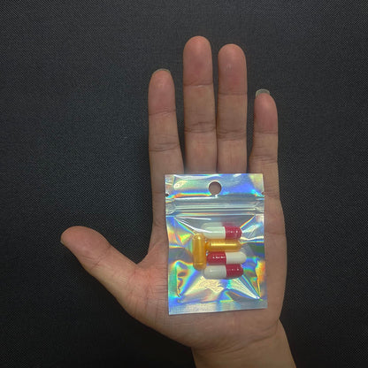 Smell Proof Bags & Resealable Foil Pouch Mylar Sample Bag Great for Party Favor Food Storage (Holographic Color) (50pcs-6x9 inch)