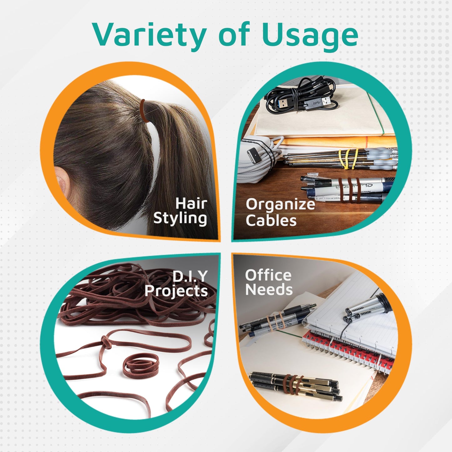 PlasticMill Rubber Bands - #33 Size - Red Rubberbands - 1LB/500 Count