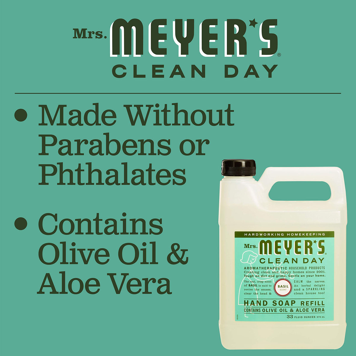Mrs. Meyer's Clean Day, Hand Soap Refill, Lavender Scent, 33 Fl Oz