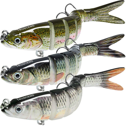 TRUSCEND Easy Catch Swimmax, Magic Noisy Turbulent Wiggling and Vibrating Action for More Bites, Lifelike Fishing Lures for All Species, Swimbait for Relax Family Fishing, Must-Have for Lovely Anglers