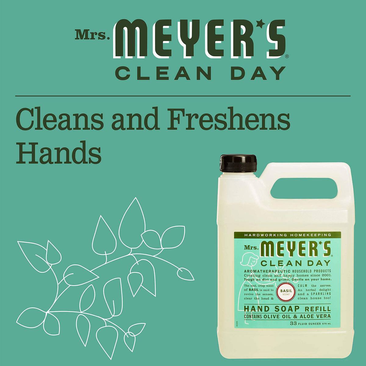 Mrs. Meyer's Clean Day, Hand Soap Refill, Lavender Scent, 33 Fl Oz