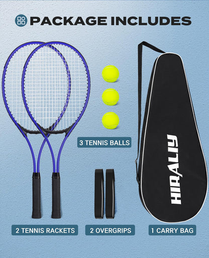 HIRALIY 27-Inch Tennis Racket for Adults with Ball and Carry Bag
