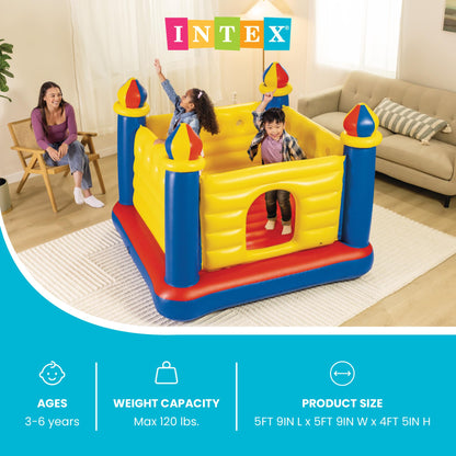 INTEX Jump-O-Lene Inflatable Trampoline Bounce House for Kids Ages 3-6