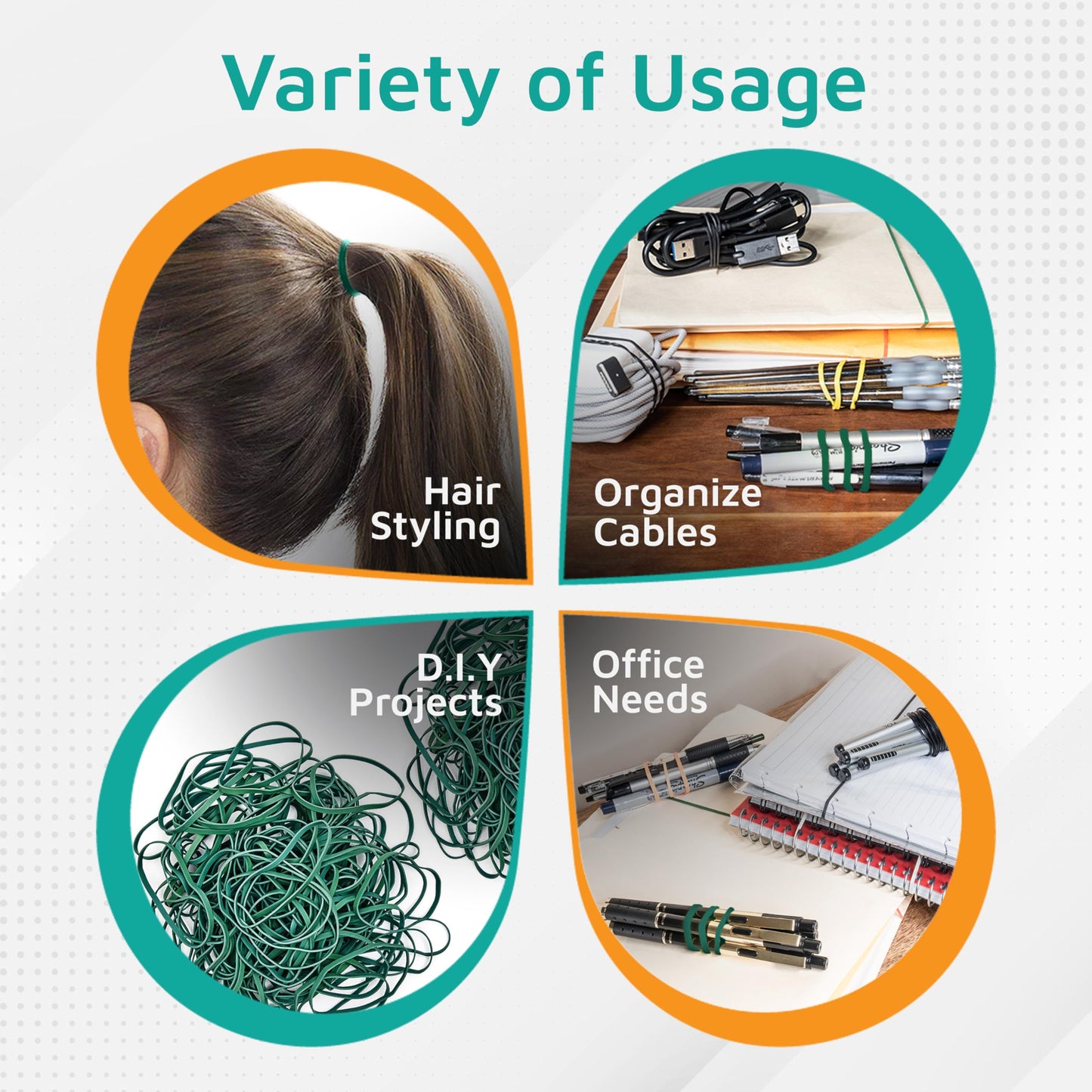 PlasticMill Rubber Bands - #33 Size - Red Rubberbands - 1LB/500 Count