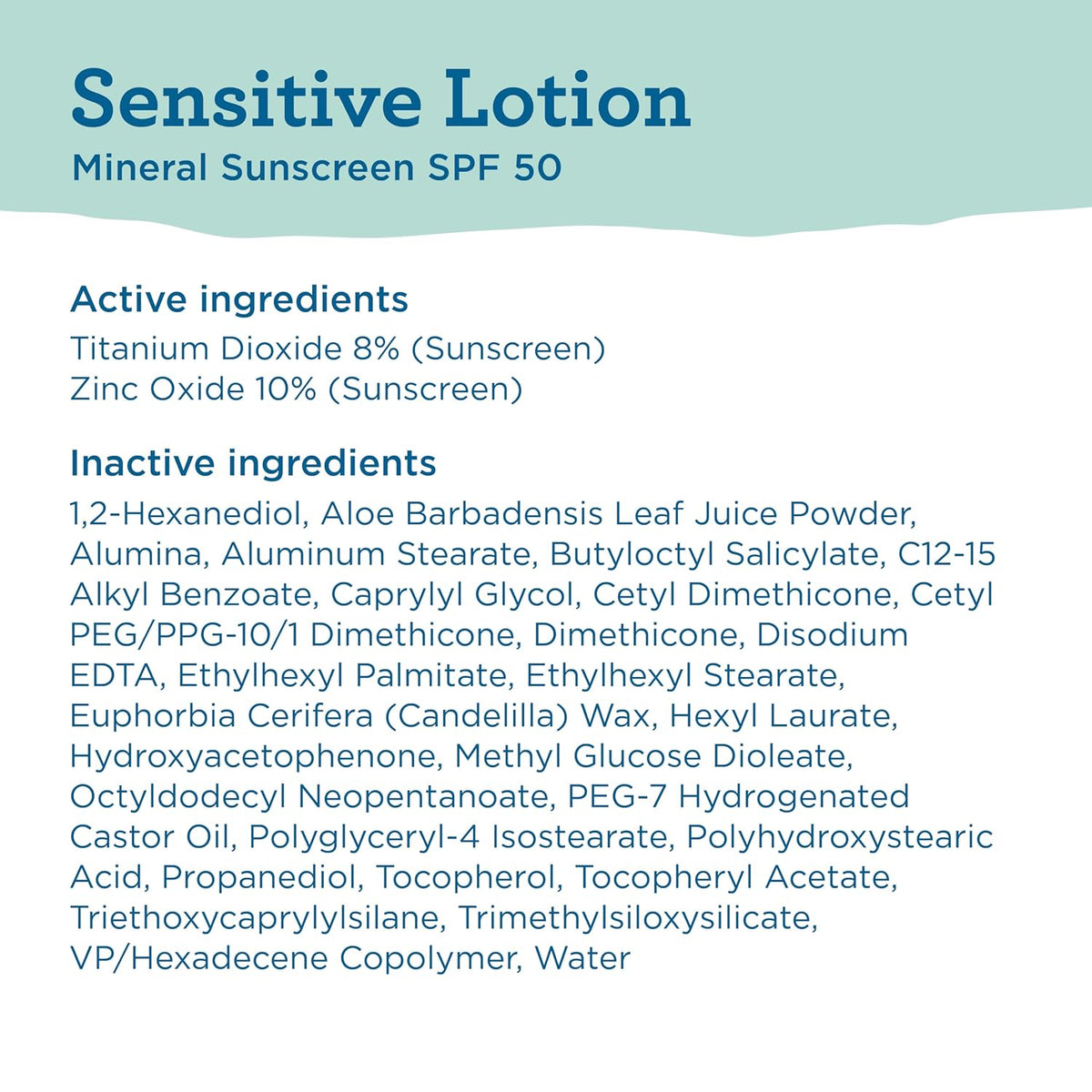 Blue Lizard Sensitive Mineral Sunscreen SPF 50 Sunscreen Lotion, 5 fl oz