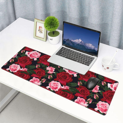 Gaming Mouse Pad, Large Black and Green Line Topographic Mousepad Laptop, Extended Mouse Mat, Long XL Waterproof Keyboard Pads, Big Non-Slip Mousepads for Game Office Home, 31.5 x 11.8 in