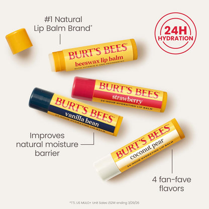 Burt's Bees 100% Natural Moisturizing Lip Balm (Original Beeswax)