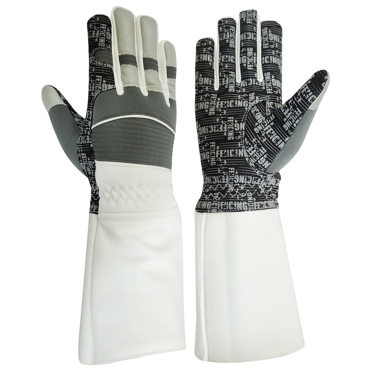 Fencing Glove High Performance Padded, Washable Amara Synthetic Leather, Real Leather for Foil, Epee & Saber, Silicoated Palm Back Neoprene Padded, 350N Cuff Protective Glove.