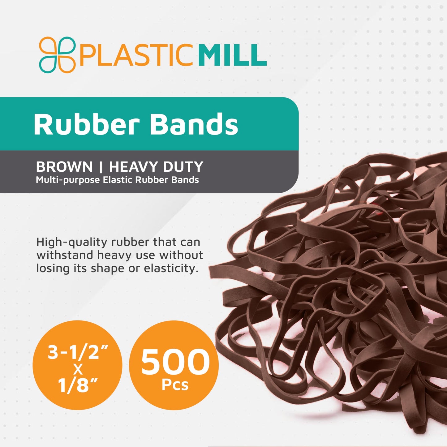 PlasticMill Rubber Bands - #33 Size - Red Rubberbands - 1LB/500 Count