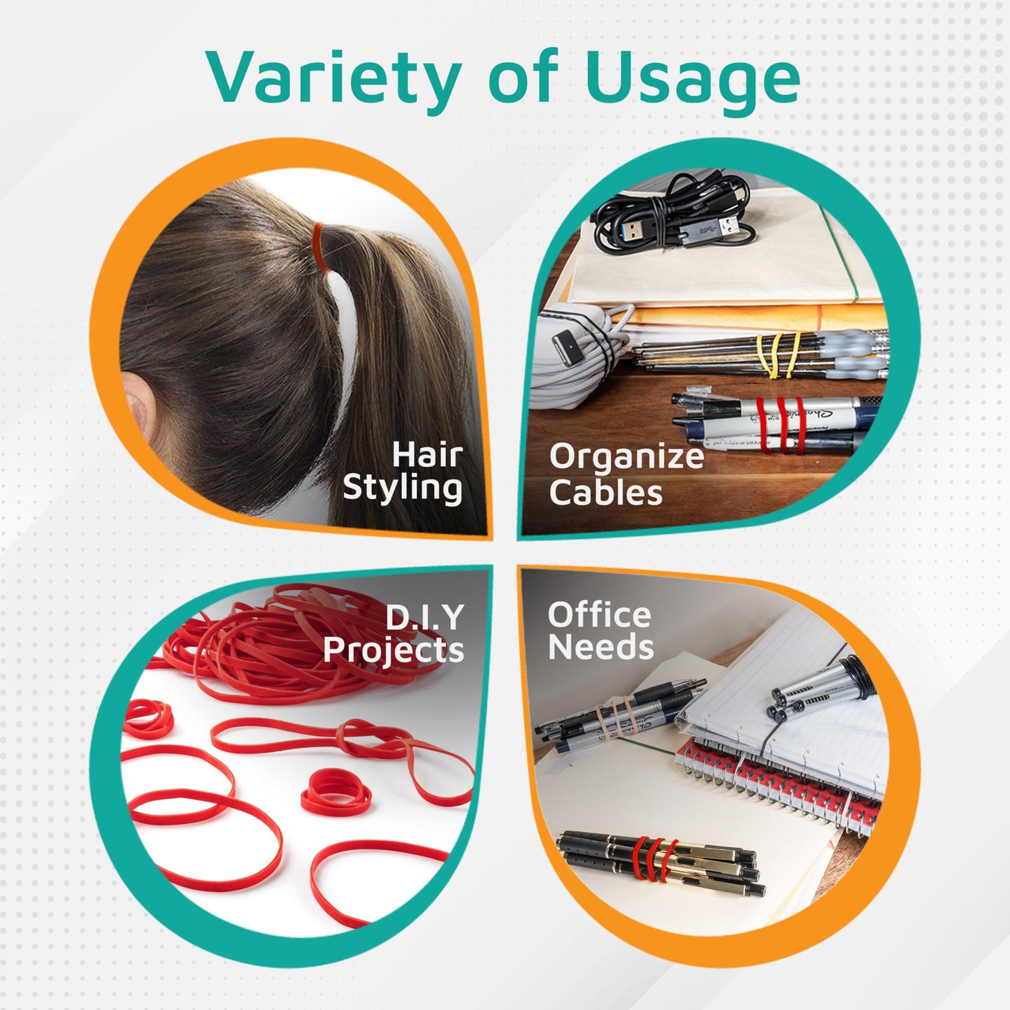 PlasticMill Rubber Bands - #33 Size - Red Rubberbands - 1LB/500 Count