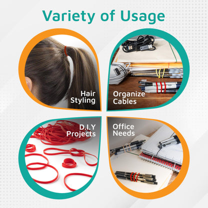 PlasticMill Rubber Bands - #33 Size - Red Rubberbands - 1LB/500 Count