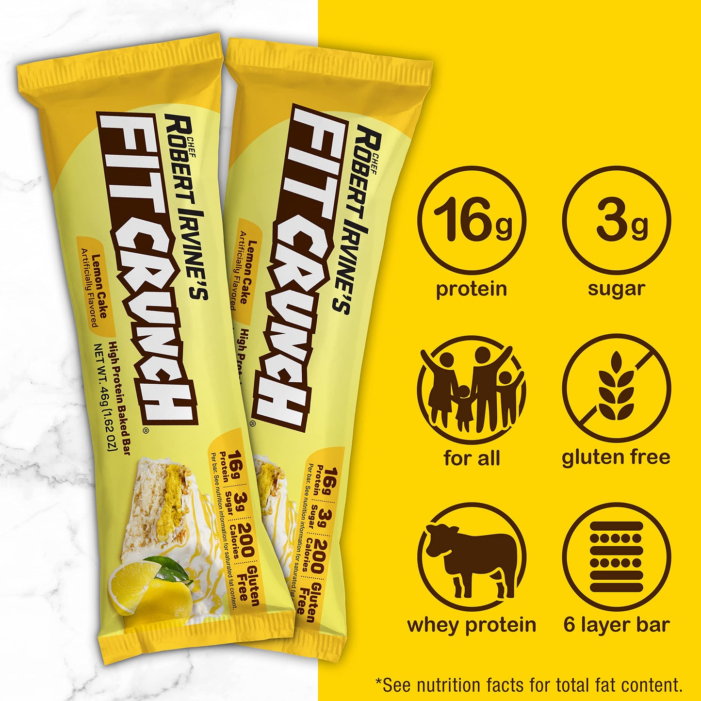 FITCRUNCH Snack Size Protein Bars, 6-Layer Baked Bar, 3g of Sugar, Gluten Free & Soft Cake Core (9 Count, Flavor Lovers)